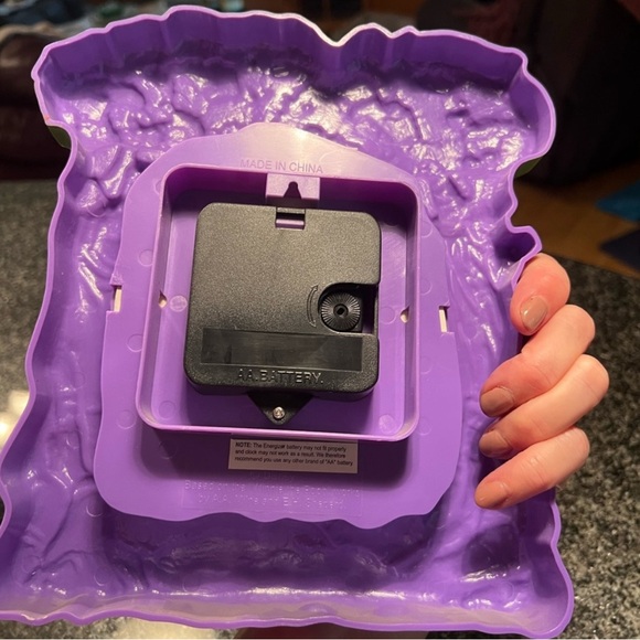 Purple Winnie the Pooh Wall Clock for Kids - Picture 4 of 5